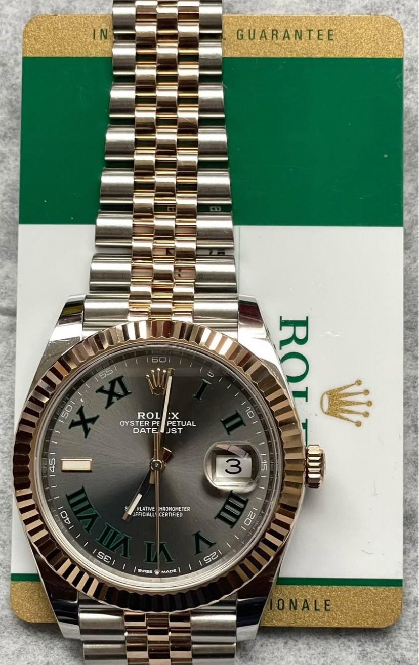 Rolex Datejust 41 Wimbledon 2024 Ref:126333 Steel and Yellow Gold - Fluted Bezel - Image 4