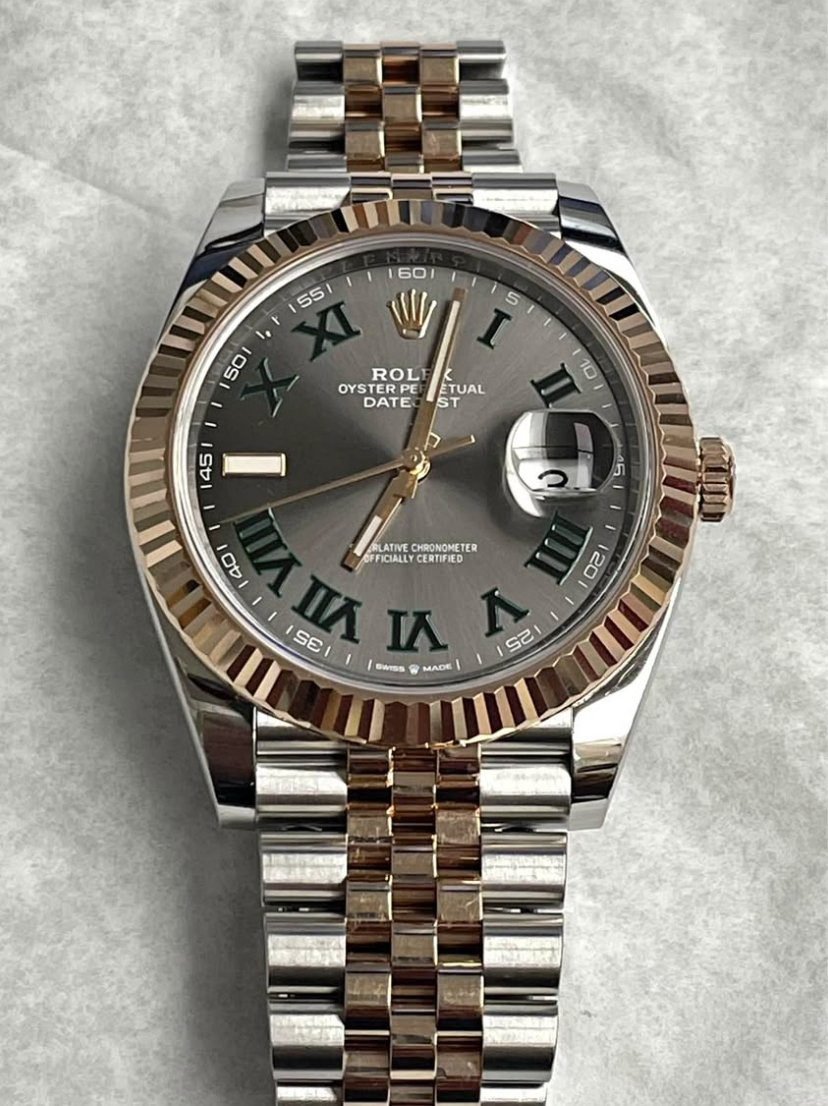Rolex Datejust 41 Wimbledon 2024 Ref:126333 Steel and Yellow Gold - Fluted Bezel - Image 3