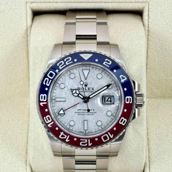 2023 Rolex GMT-Master II “Pepsi” 40mm 126719BLRO White Gold Meteorite Dial Oyster Bracelet