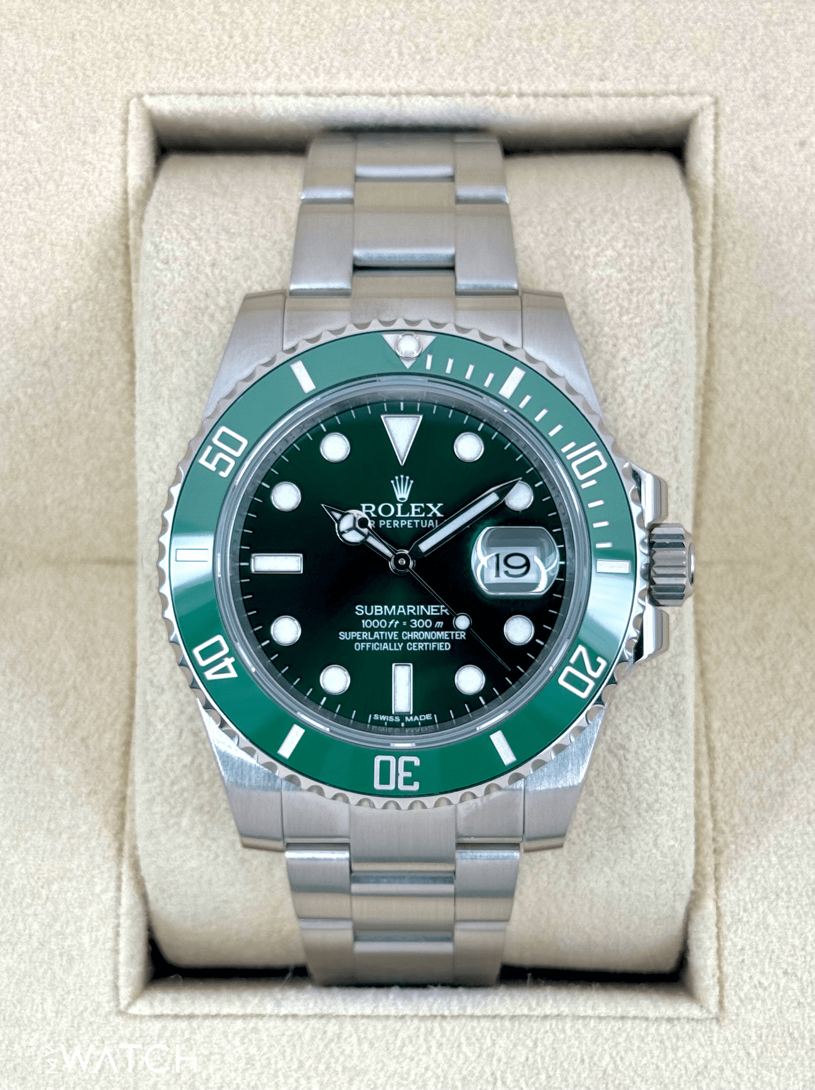 2015 Rolex Submariner “Hulk” 40mm 116610LV Green Dial